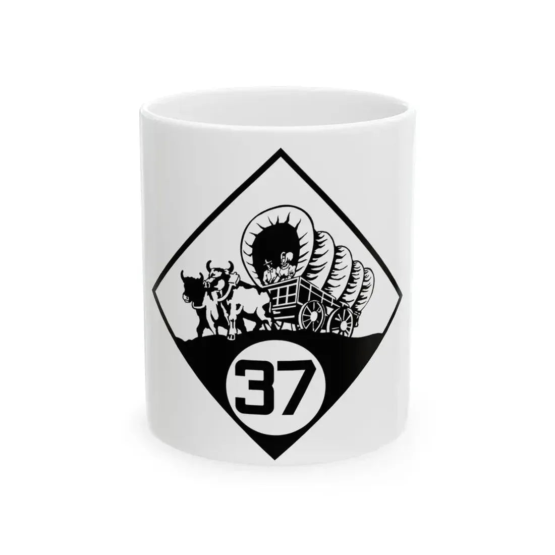 N-37 1926 (Nebraska) (Road Sign) White Coffee Mug 11oz - Go Mug Yourself