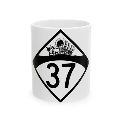 N-37 1950 (Nebraska) (Road Sign) White Coffee Mug 11oz - Go Mug Yourself