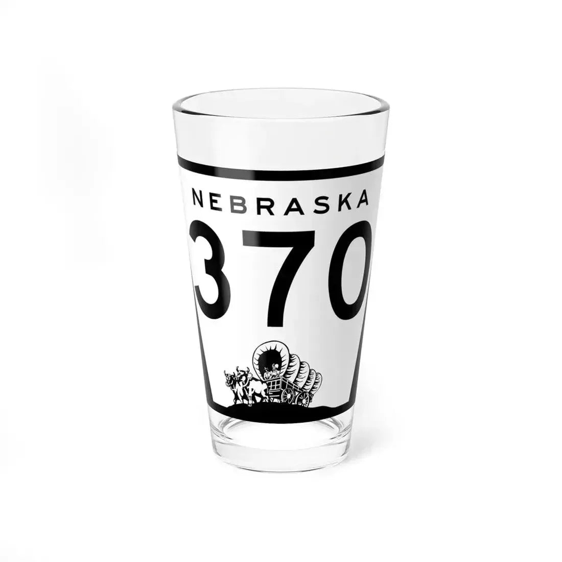 N-370 (Nebraska) (Road Sign) Pint Glass 16oz 16oz - Go Mug Yourself