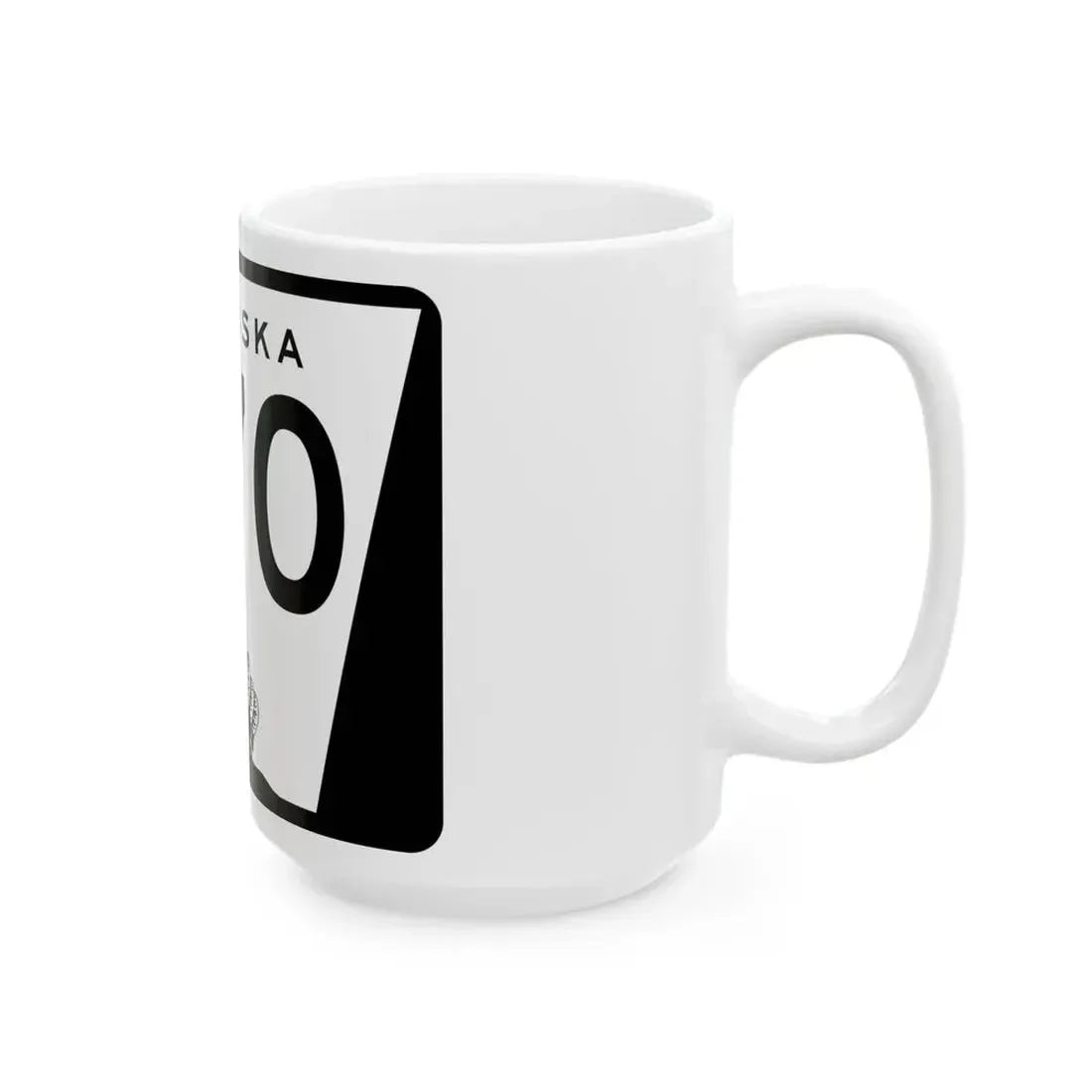 N-370 (Nebraska) (Road Sign) White Coffee Mug - Go Mug Yourself