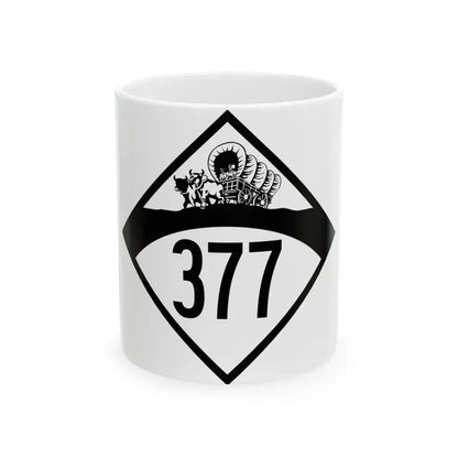 N-377 1950 (Nebraska) (Road Sign) White Coffee Mug 11oz - Go Mug Yourself