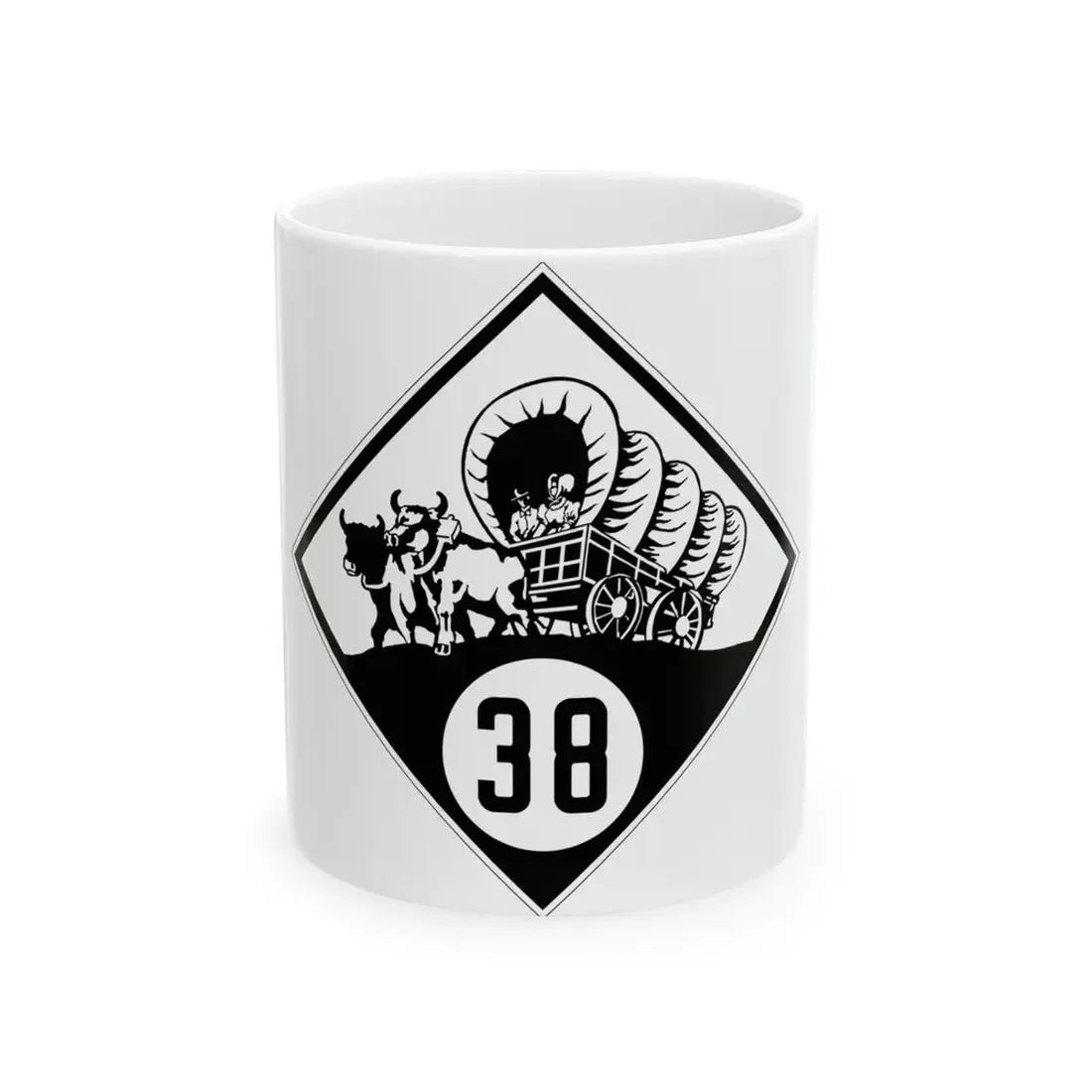 N-38 1926 (Nebraska) (Road Sign) White Coffee Mug 11oz - Go Mug Yourself