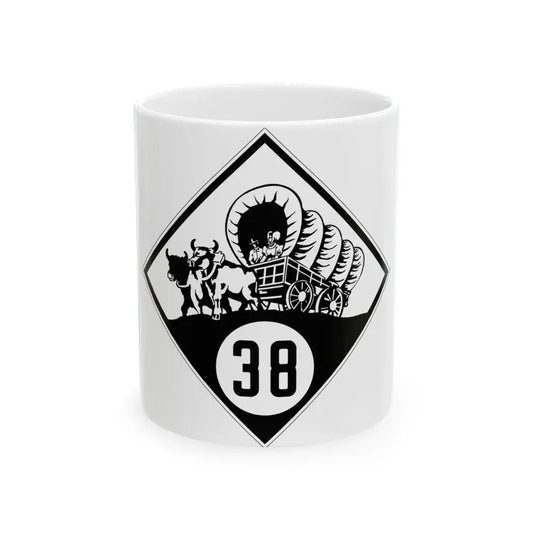 N-38 1926 (Nebraska) (Road Sign) White Coffee Mug 11oz - Go Mug Yourself