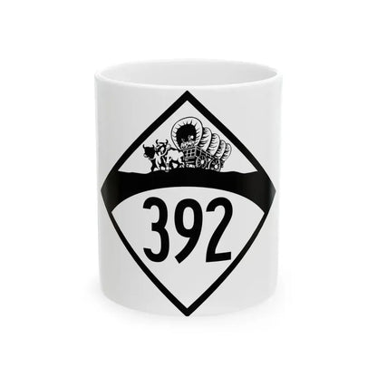 N-392 1950 (Nebraska) (Road Sign) White Coffee Mug 11oz - Go Mug Yourself
