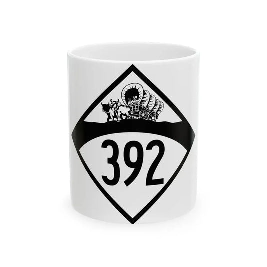 N-392 1950 (Nebraska) (Road Sign) White Coffee Mug 11oz - Go Mug Yourself