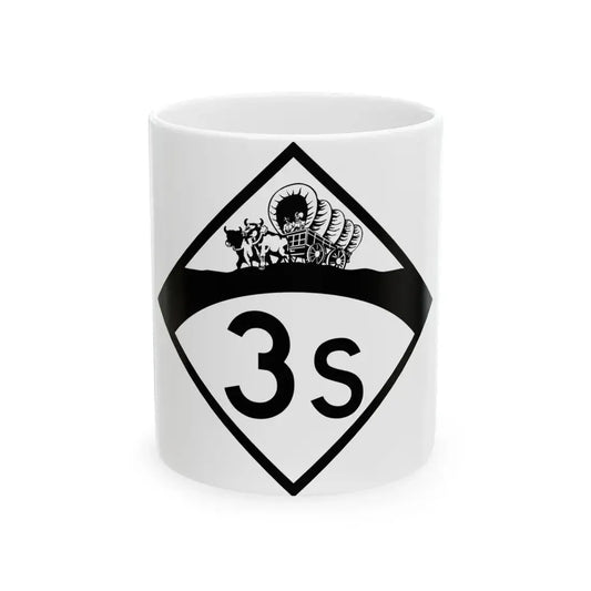 N-3S 1950 (Nebraska) (Road Sign) White Coffee Mug 11oz - Go Mug Yourself