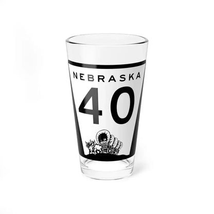 N-40 (Nebraska) (Road Sign) Pint Glass 16oz 16oz - Go Mug Yourself