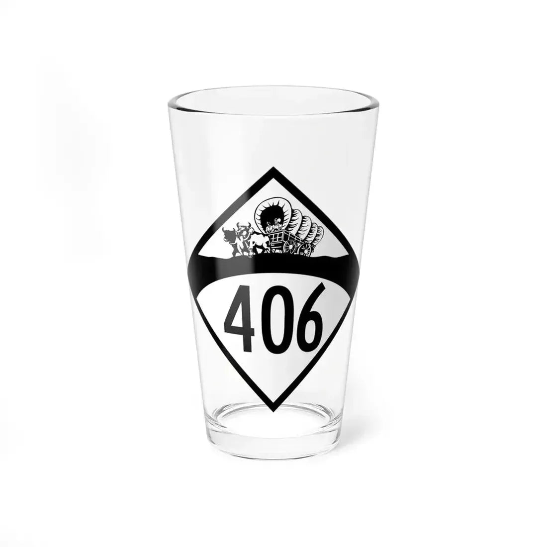N-406 1950 (Nebraska) (Road Sign) Pint Glass 16oz 16oz - Go Mug Yourself