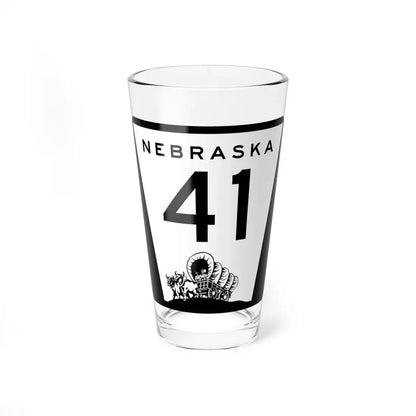 N-41 (Nebraska) (Road Sign) Pint Glass 16oz 16oz - Go Mug Yourself