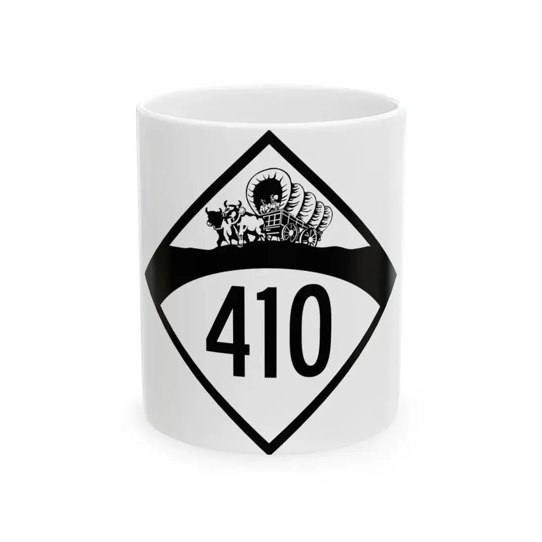 N-410 1950 (Nebraska) (Road Sign) White Coffee Mug 11oz - Go Mug Yourself