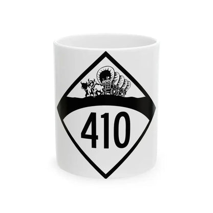 N-410 1950 (Nebraska) (Road Sign) White Coffee Mug 11oz - Go Mug Yourself