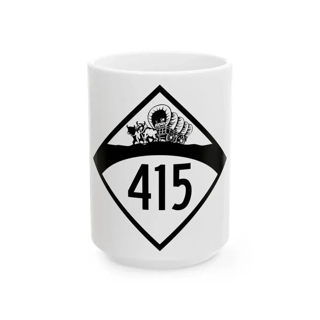 N-415 1950 (Nebraska) (Road Sign) White Coffee Mug 15oz - Go Mug Yourself