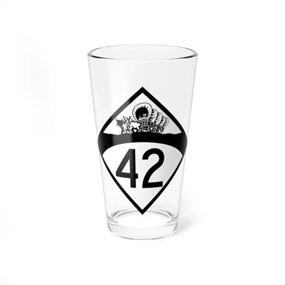 N-42 1950 (Nebraska) (Road Sign) Pint Glass 16oz 16oz - Go Mug Yourself