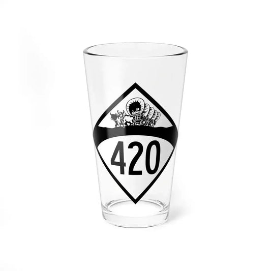 N-420 1950 (Nebraska) (Road Sign) Pint Glass 16oz 16oz - Go Mug Yourself