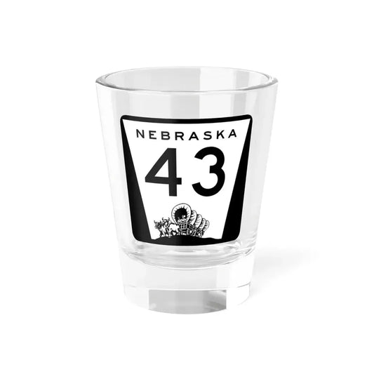 N-43 (Nebraska) (Road Sign) Shot Glass 1.5oz 1.5oz - Go Mug Yourself