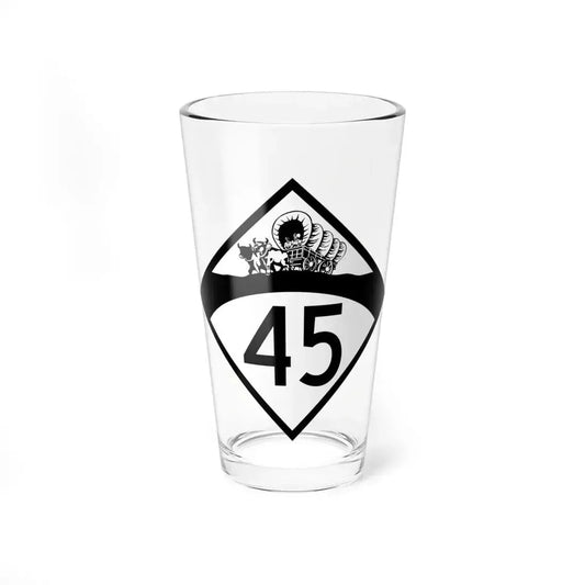 N-45 1950 (Nebraska) (Road Sign) Pint Glass 16oz 16oz - Go Mug Yourself