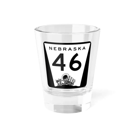 N-46 (Nebraska) (Road Sign) Shot Glass 1.5oz 1.5oz - Go Mug Yourself