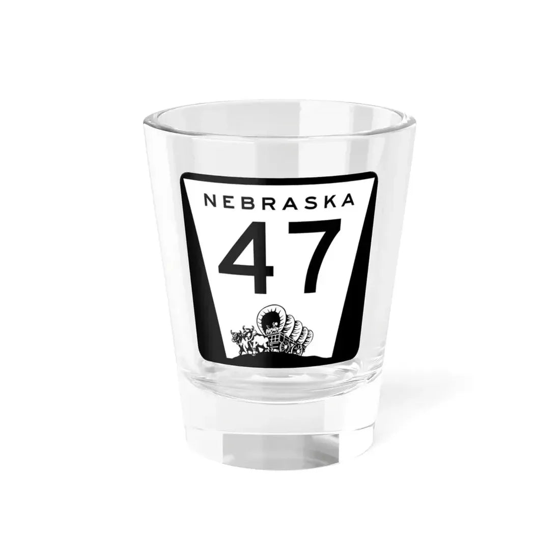 N-47 (Nebraska) (Road Sign) Shot Glass 1.5oz 1.5oz - Go Mug Yourself