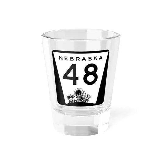 N-48 (Nebraska) (Road Sign) Shot Glass 1.5oz 1.5oz - Go Mug Yourself