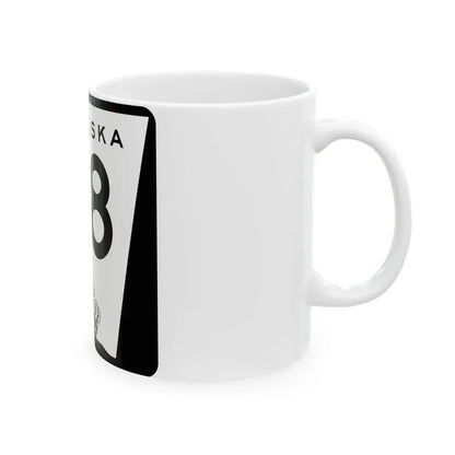 N-48 (Nebraska) (Road Sign) White Coffee Mug - Go Mug Yourself