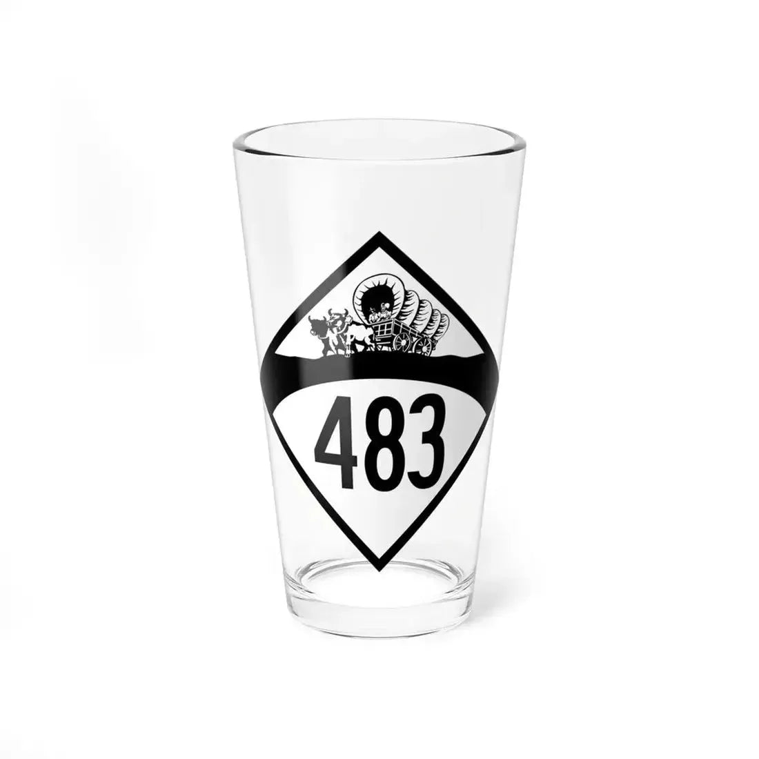 N-483 1950 (Nebraska) (Road Sign) Pint Glass 16oz 16oz - Go Mug Yourself