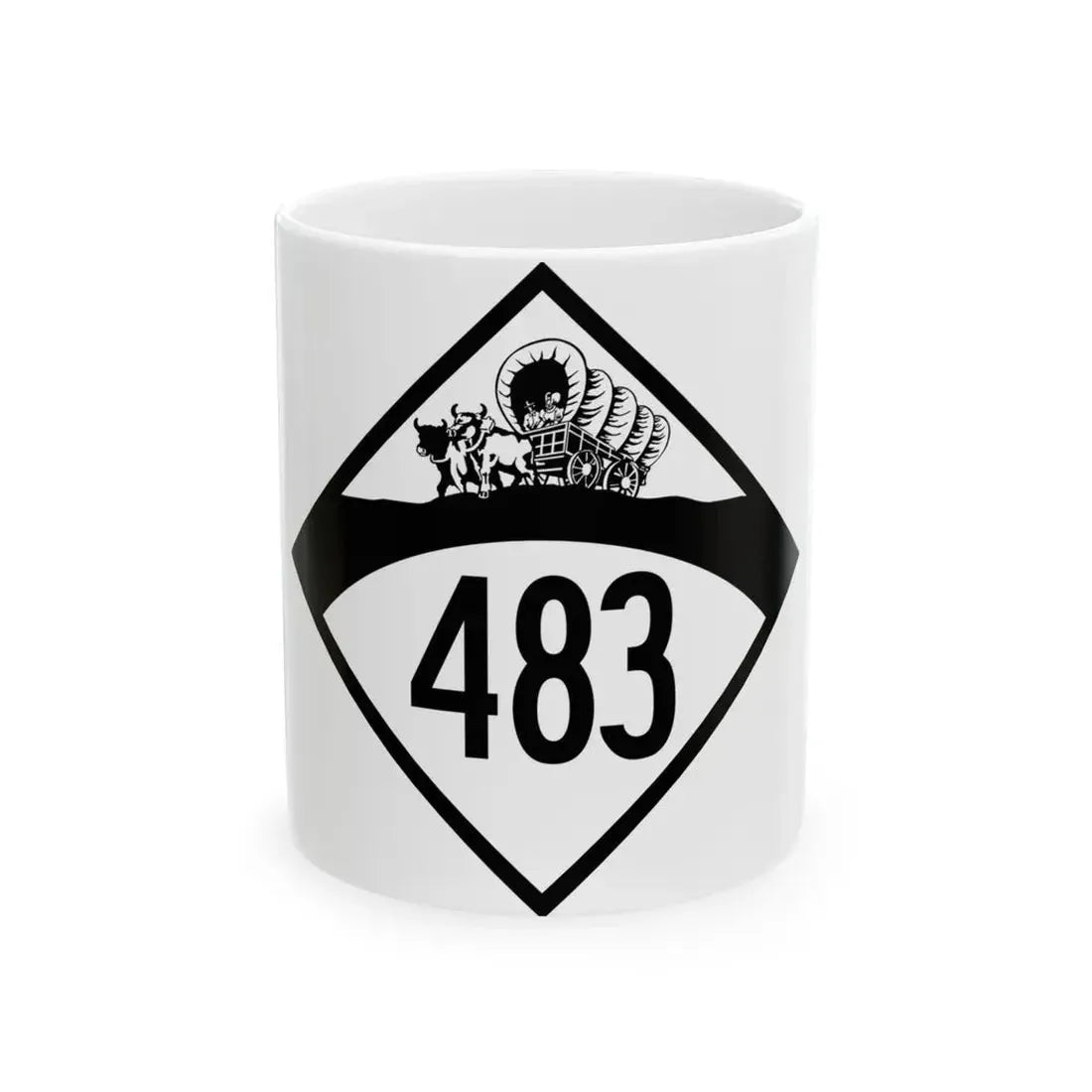 N-483 1950 (Nebraska) (Road Sign) White Coffee Mug 11oz - Go Mug Yourself