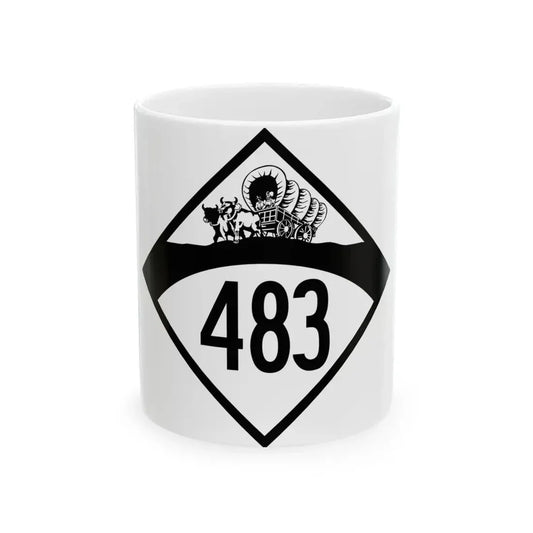 N-483 1950 (Nebraska) (Road Sign) White Coffee Mug 11oz - Go Mug Yourself