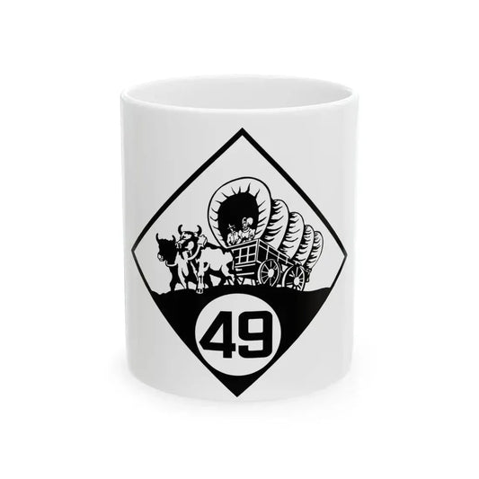 N-49 1926 (Nebraska) (Road Sign) White Coffee Mug 11oz - Go Mug Yourself