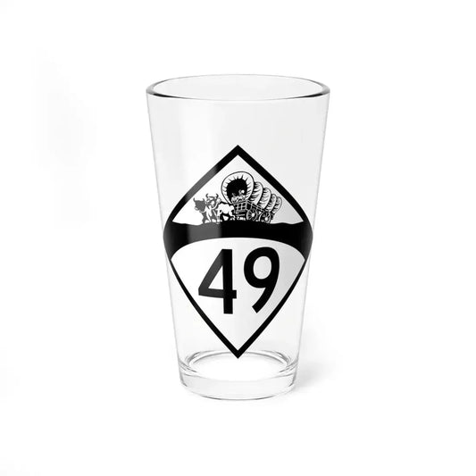 N-49 1950 (Nebraska) (Road Sign) Pint Glass 16oz 16oz - Go Mug Yourself