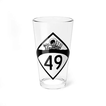 N-49 1950 (Nebraska) (Road Sign) Pint Glss 16oz 16oz - Go Mug Yourself
