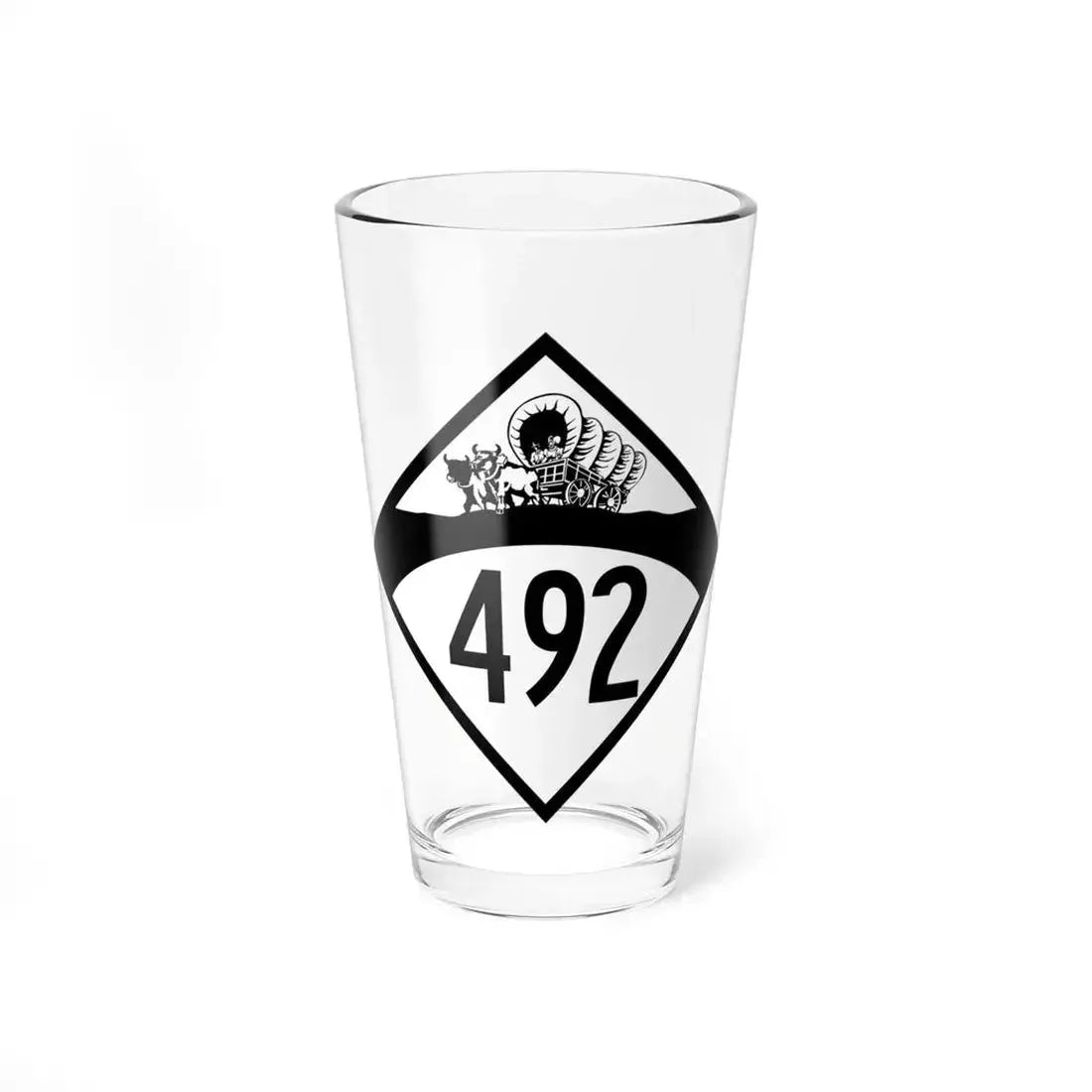 N-492 1950 (Nebraska) (Road Sign) Pint Glass 16oz 16oz - Go Mug Yourself