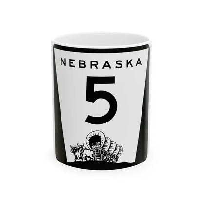 N-5 (Nebraska) (Road Sign) White Coffee Mug 11oz - Go Mug Yourself