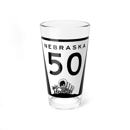 N-50 (Nebraska) (Road Sign) Pint Glass 16oz 16oz - Go Mug Yourself