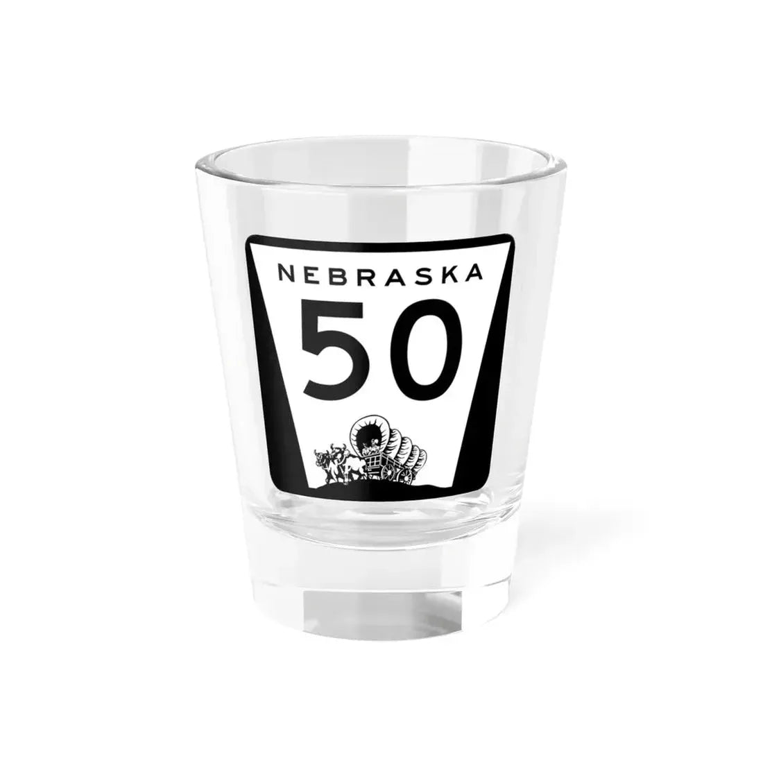 N-50 (Nebraska) (Road Sign) Shot Glass 1.5oz 1.5oz - Go Mug Yourself