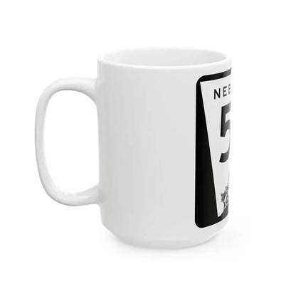 N-50 (Nebraska) (Road Sign) White Coffee Mug - Go Mug Yourself