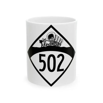 N-502 1950 (Nebraska) (Road Sign) White Coffee Mug 11oz - Go Mug Yourself