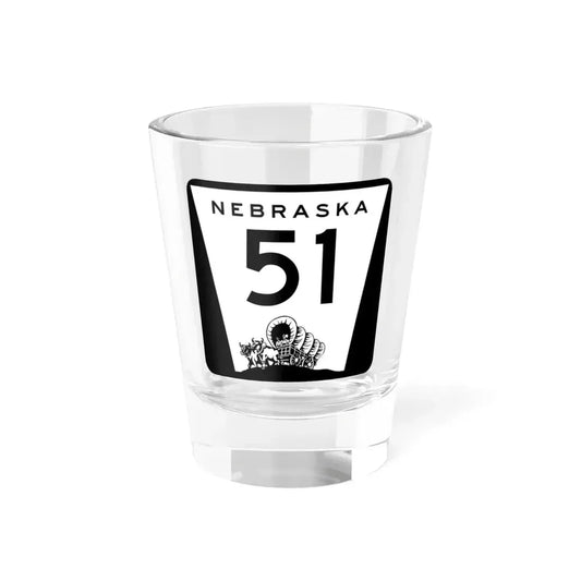 N-51 (Nebraska) (Road Sign) Shot Glass 1.5oz 1.5oz - Go Mug Yourself