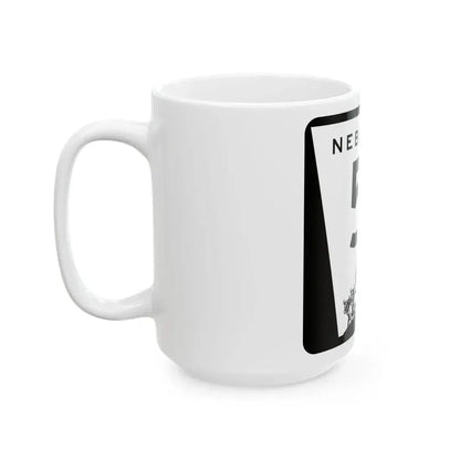 N-51 (Nebraska) (Road Sign) White Coffee Mug - Go Mug Yourself