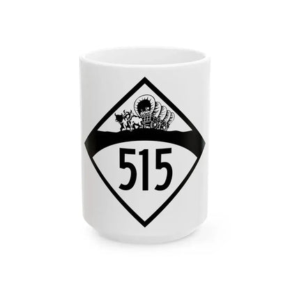 N-515 1950 (Nebraska) (Road Sign) White Coffee Mug 15oz - Go Mug Yourself