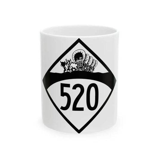 N-520 1950 (Nebraska) (Road Sign) White Coffee Mug 11oz - Go Mug Yourself
