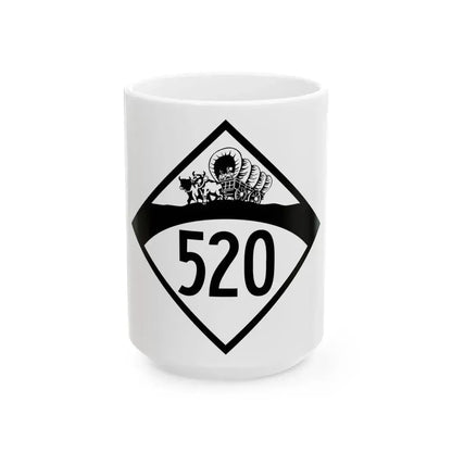 N-520 1950 (Nebraska) (Road Sign) White Coffee Mug 15oz - Go Mug Yourself