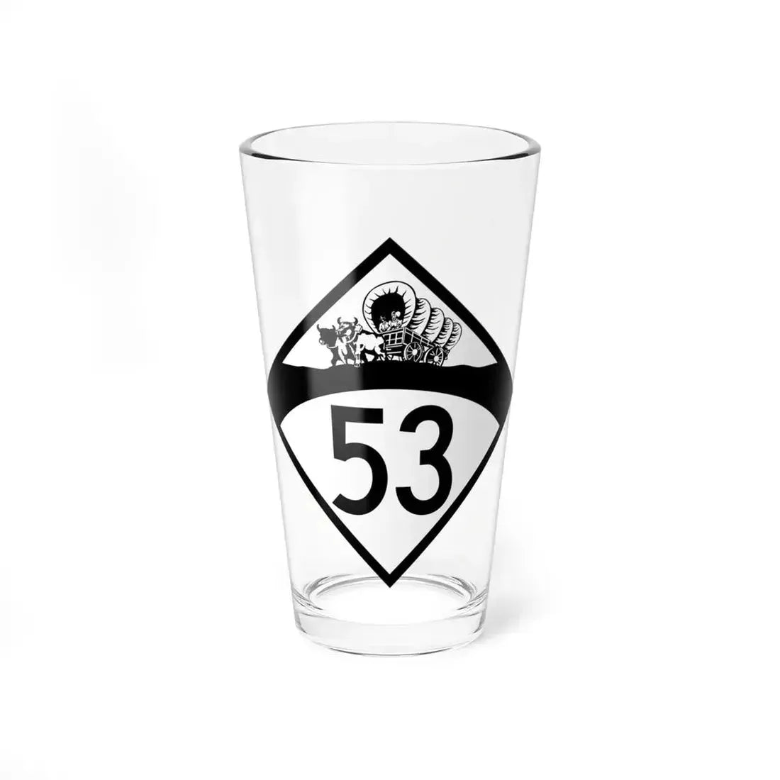 N-53 1950 (Nebraska) (Road Sign) Pint Glass 16oz 16oz - Go Mug Yourself