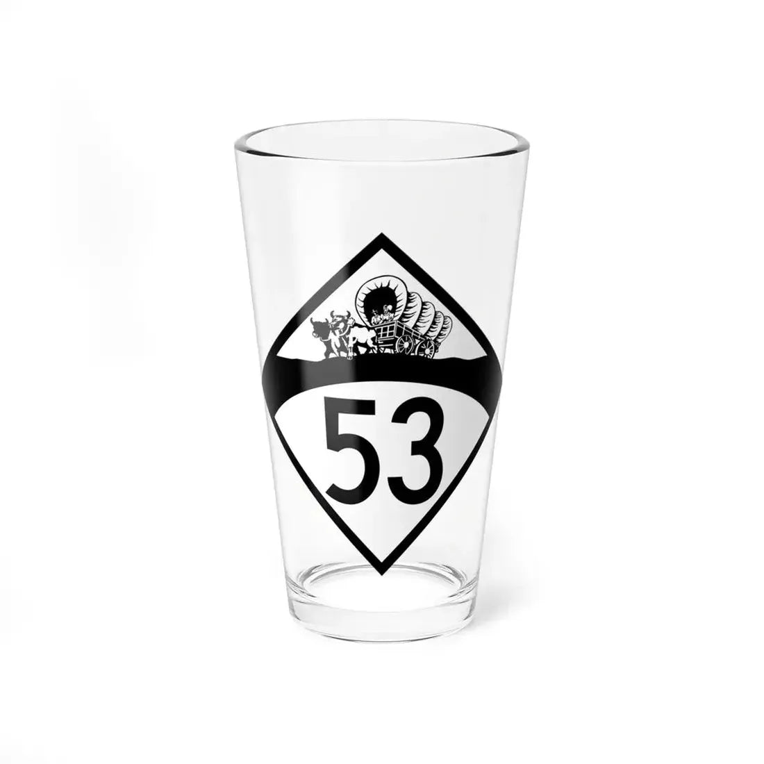 N-53 1950 (Nebraska) (Road Sign) Pint Glss 16oz 16oz - Go Mug Yourself
