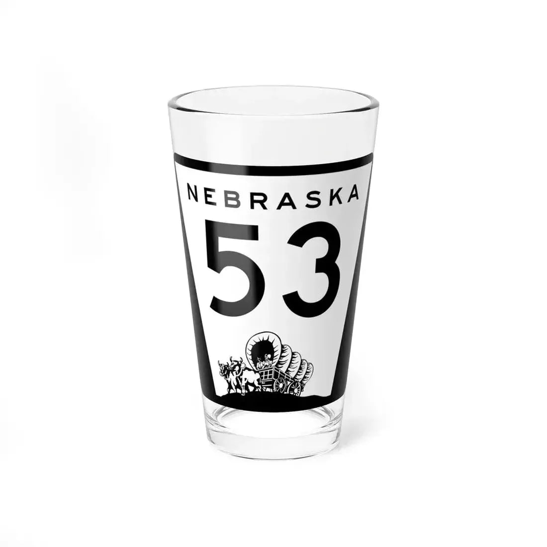 N-53 (Nebraska) (Road Sign) Pint Glass 16oz 16oz - Go Mug Yourself