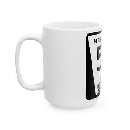 N-53 (Nebraska) (Road Sign) White Coffee Mug - Go Mug Yourself