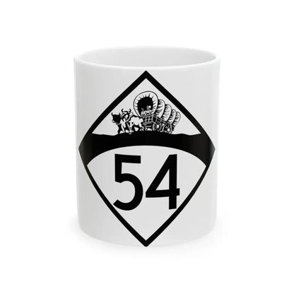 N-54 1950 (Nebraska) (Road Sign) White Coffee Mug 11oz - Go Mug Yourself