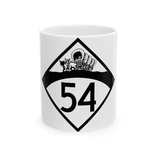 N-54 1950 (Nebraska) (Road Sign) White Coffee Mug 11oz - Go Mug Yourself