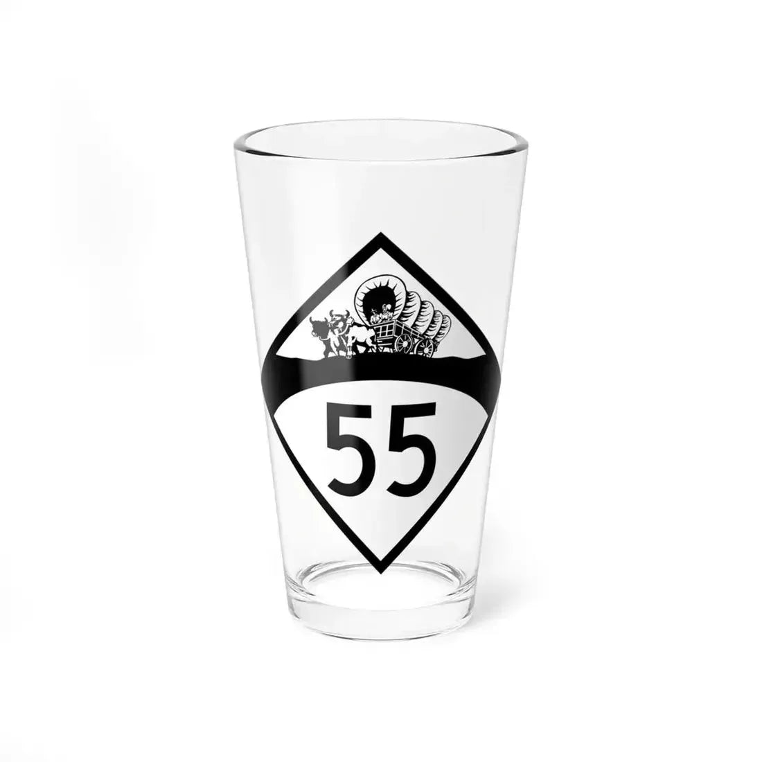 N-55 1950 (Nebraska) (Road Sign) Pint Glass 16oz 16oz - Go Mug Yourself
