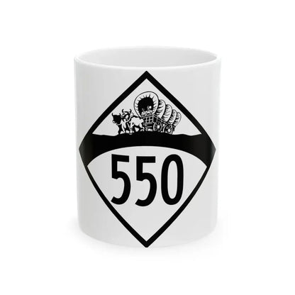 N-550 1950 (Nebraska) (Road Sign) White Coffee Mug 11oz - Go Mug Yourself
