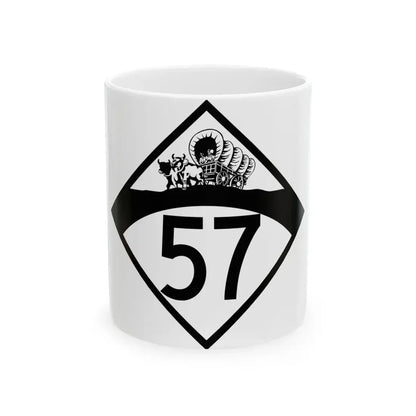 N-57 1950 (Nebraska) (Road Sign) White Coffee Mug 11oz - Go Mug Yourself